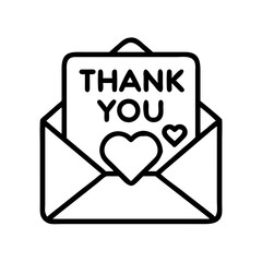 thank you icon, thank you line art - simple line art of thank you, perfect for thank you logos and icons