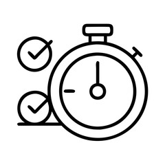 timer survey time icon, timer survey time line art - simple line art of timer survey time, perfect for timer survey time logos and icons