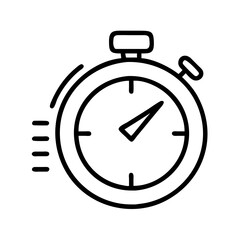 Obraz premium timer survey time icon, timer survey time line art - simple line art of timer survey time, perfect for timer survey time logos and icons