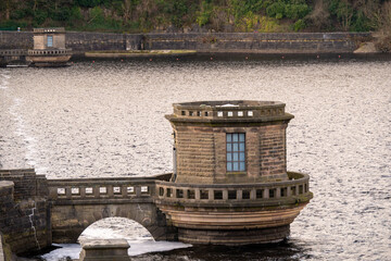 Tower in Ladybower Reservoir Derbyshire