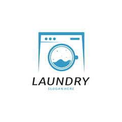 Minimalist Laundry Logo Abstract Design