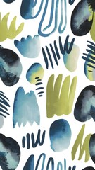 Abstract Green And Blue Watercolor Background