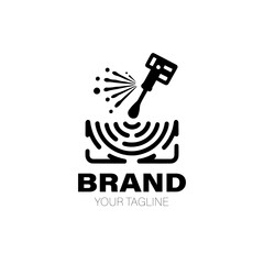 Power Washing Logo. Power Washing Logo Design. Power Washing Logo Brand. Power Washing Logo Vector Design Isolated on White Background