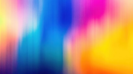 Blurred background with a gradient of vibrant colors- creating an abstract and artistic feel. Shades of blue- yellow- orange- pink- purple- red- and green.
