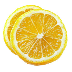 juicy lemon slices isolated