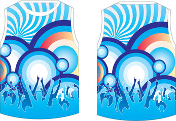 Fototapeta premium Vibrant Sports Shirt – Dynamic Wave Patterns and Modern Active Style