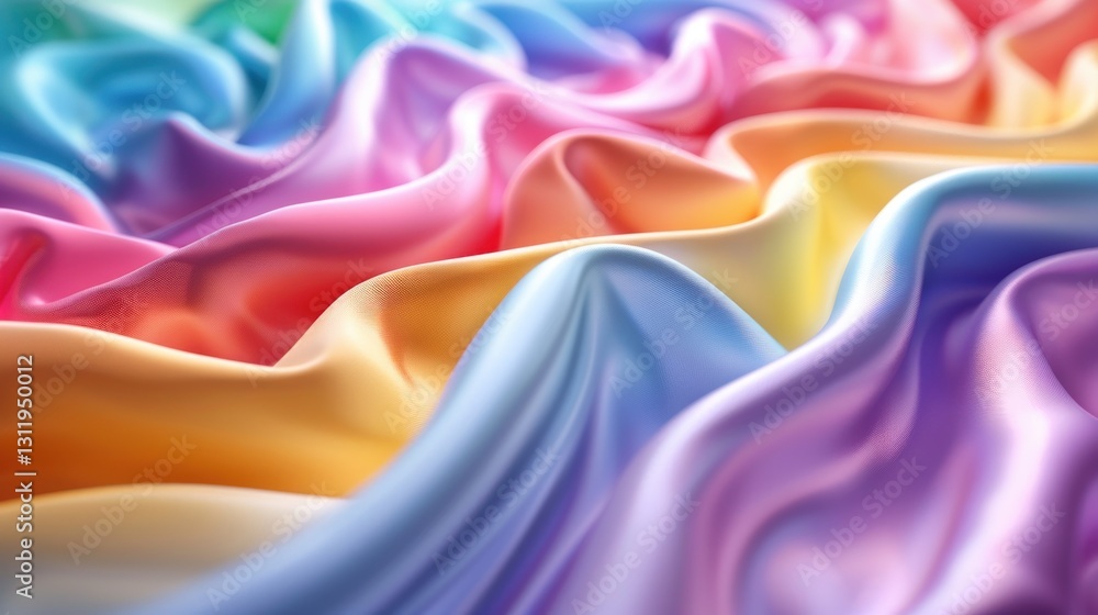 Poster smooth transitions of pastel colors blend harmoniously, creating a tranquil atmosphere with soft amb