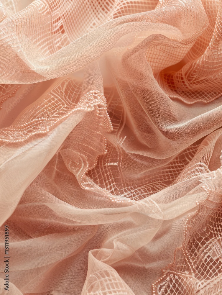 Aufkleber soft folds and gentle creases of lace create a natural and delicate depth with defined edges in mood