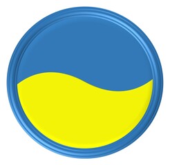 Ukrainian flag pins and badges consist of blue and yellow colors