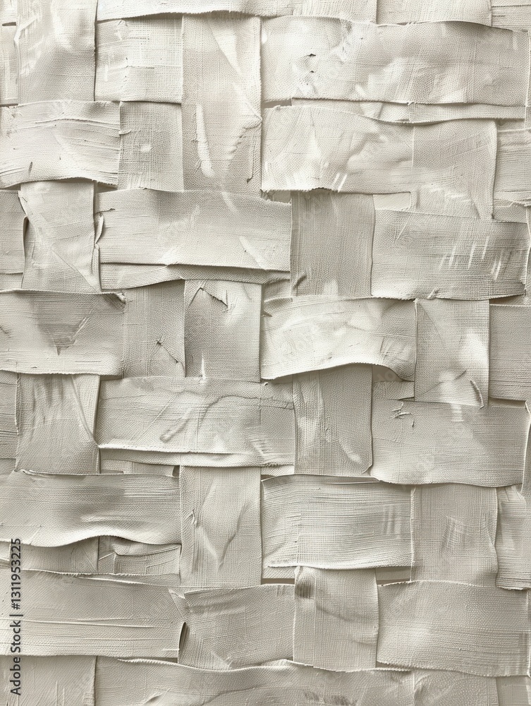 Poster delicate brushstrokes form a textured woven pattern, showcasing depth and softness in light and shad
