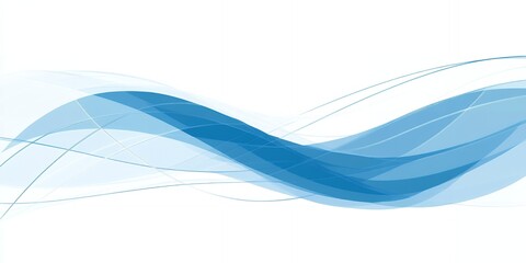 Abstract Blue Wave Background Fluid Design Swirling Curves Elegant Flowing Lines Modern Style