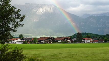 Regenbogen am Kaisergebirge
