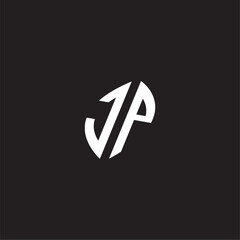 Initial logo design esport JP gaming and bold concept 
