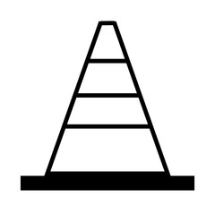 traffic cone outline icon