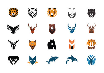 Fototapeta premium Animal Icon Vector Collection – Minimalist and Modern Outline Design