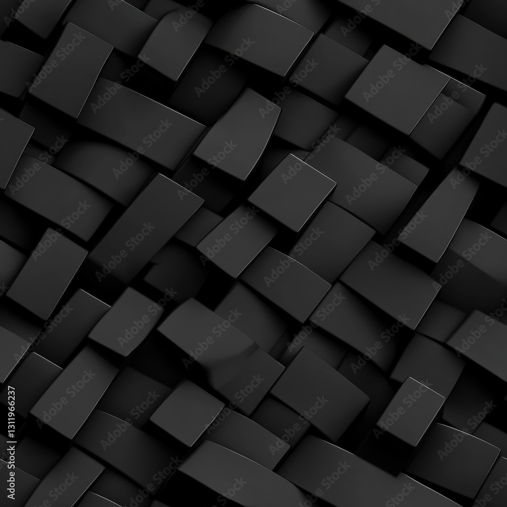 Poster seamless an artistic black background featuring geometric squares creating a unique visual texture i