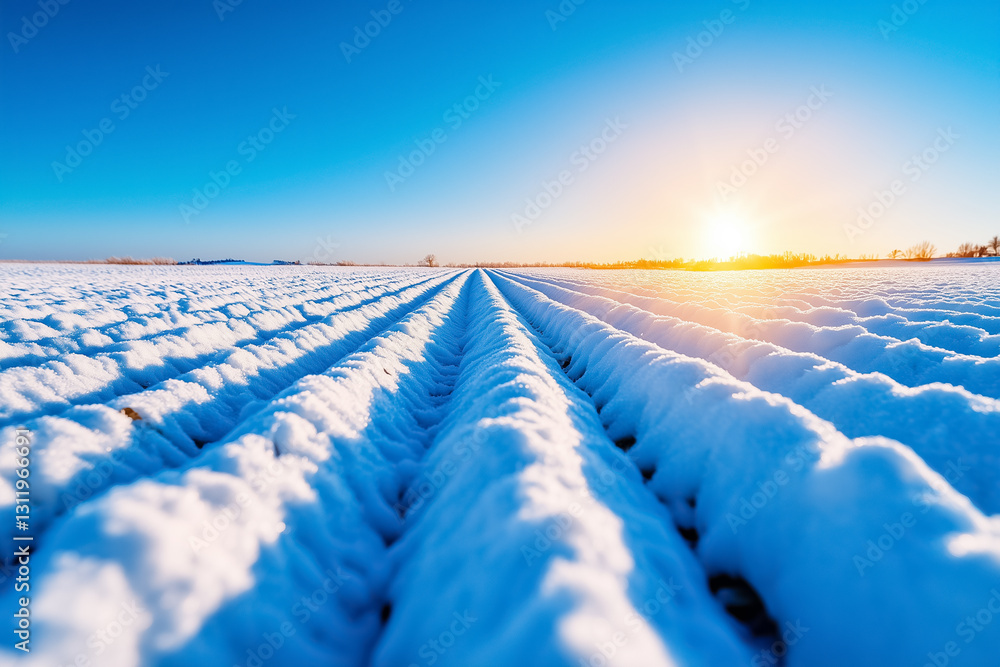 Aufkleber glimmers of sunlight illuminate the endless rows of oats in a tranquil landscape. the simplicity of 