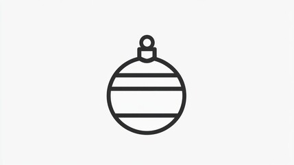 Obraz premium Christmas Ornament, Simple Design, Isolated, Digital Art, Graphic Element, Background-less, Vector Illustration, Stock Image