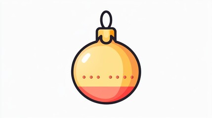 Simple Christmas Ornament, Vector Illustration, Festive Decoration