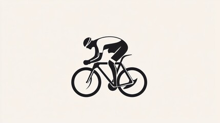 Fototapeta premium Cyclist in racing position, motion blur