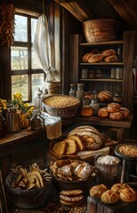 Assorted Bakery Products with Rich Grains