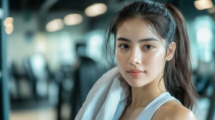 Fresh and beautiful after exercising