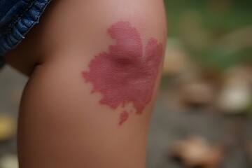 A woman's bare skin and pink flower highlight her natural beauty