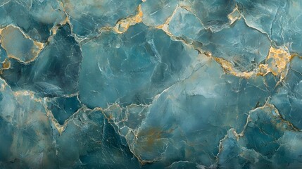 Obraz premium Polished blue onyx stone slab with golden veins
