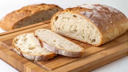 Naklejka premium sliced bread on a cutting board