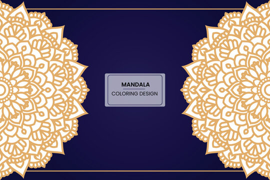 Mandala coloring style backdrop