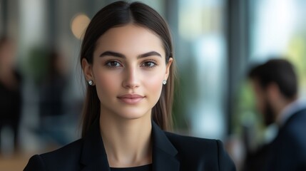 The confident demeanor of workplace beauties