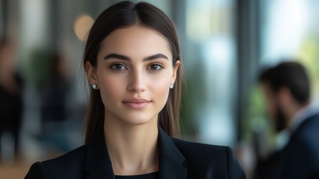 The confident demeanor of workplace beauties