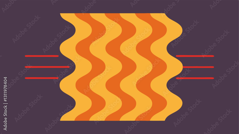 Poster warmth sensation visual representation of warmth with wavy lines emanating from the infrared panel i