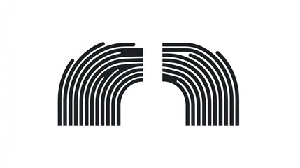 Abstract symmetrical design, fingerprint pattern, graphic art, background image