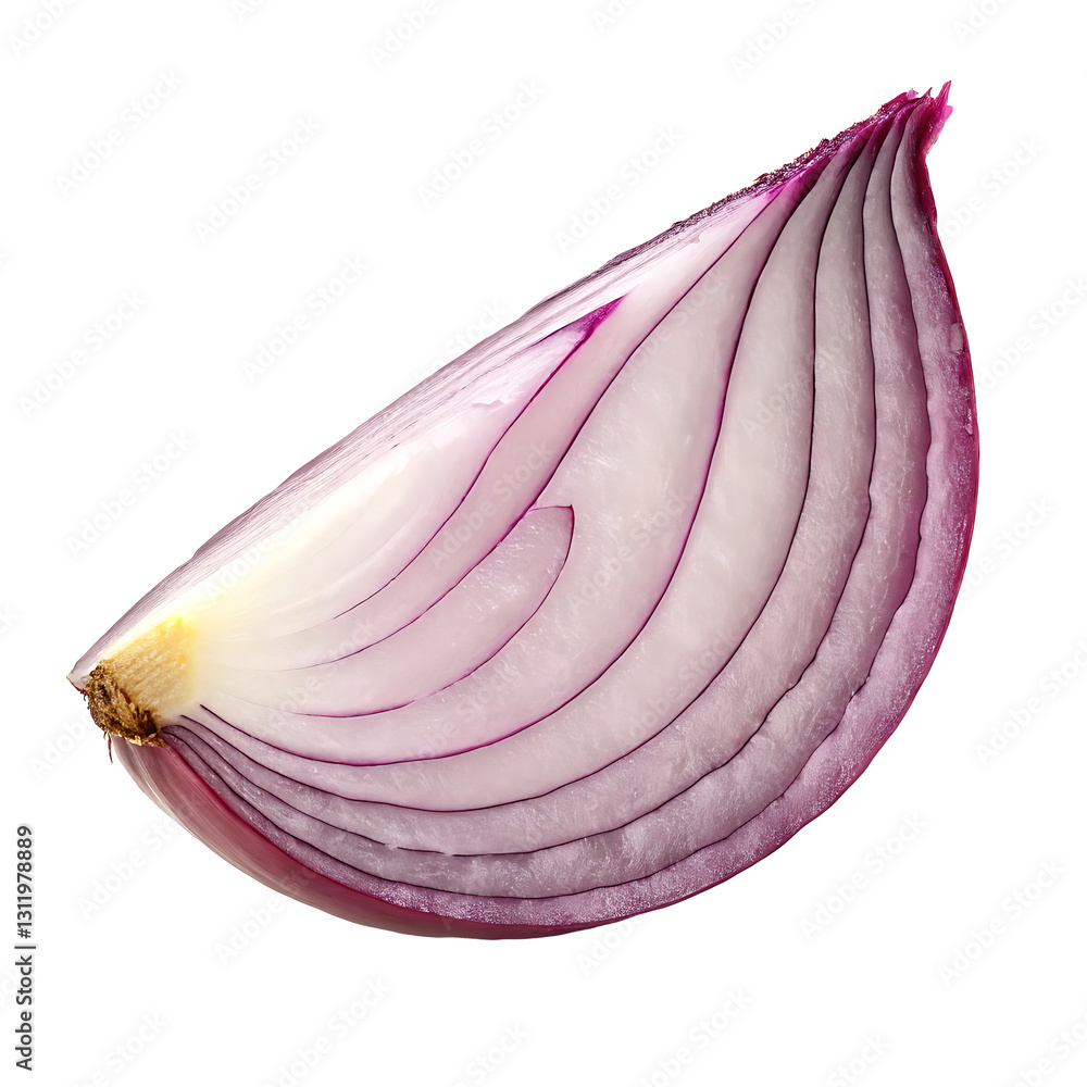 Wall mural high-resolution fresh onion slice png image on transparent background