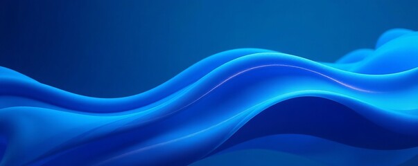 Fototapeta premium Modern abstract blue wave pattern with smooth lines, liquid, pattern