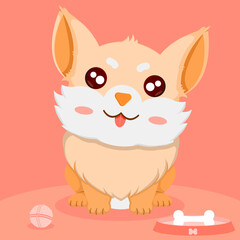 Cute dog with beautiful background image