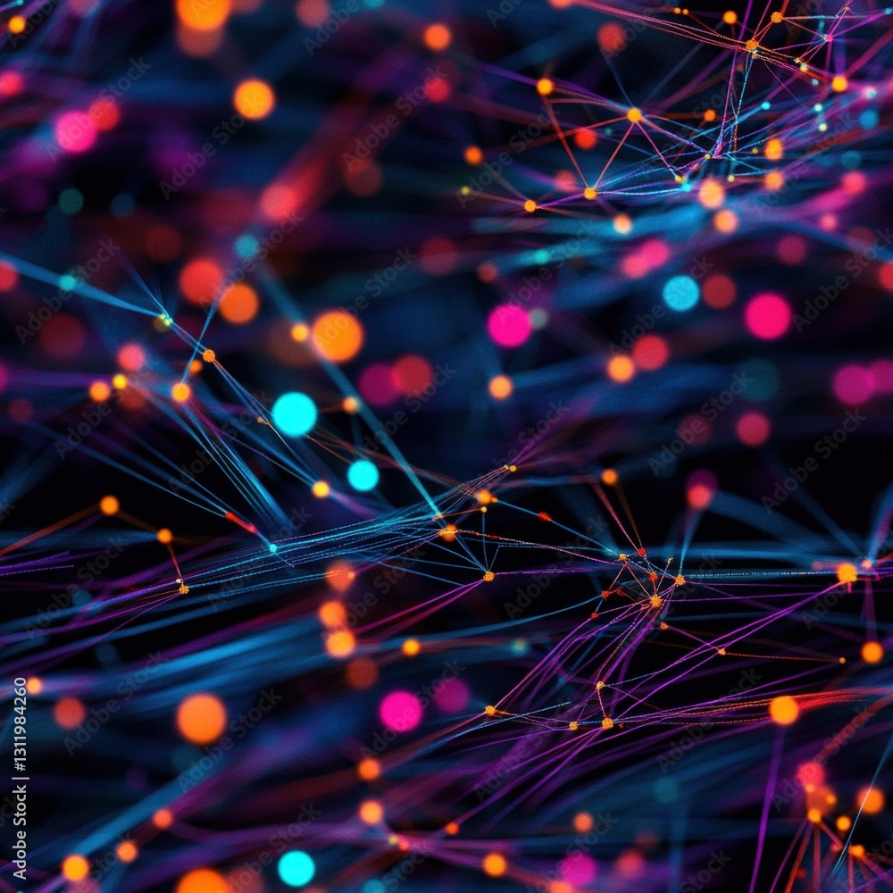 Poster seamless vibrant colorful background filled with multiple lines creating an abstract and energetic v