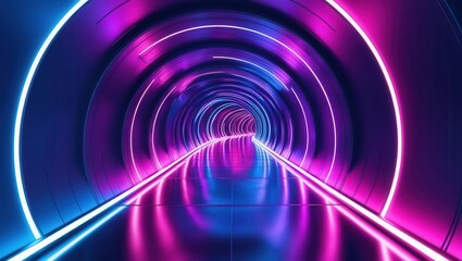 Obraz premium Abstract light tunnels symbolizing secure yet rapid access to information.