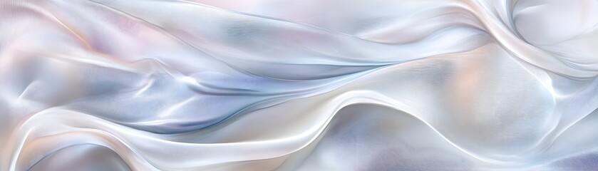 Obraz premium Abstract flowing fabric with iridescent colors and graceful folds