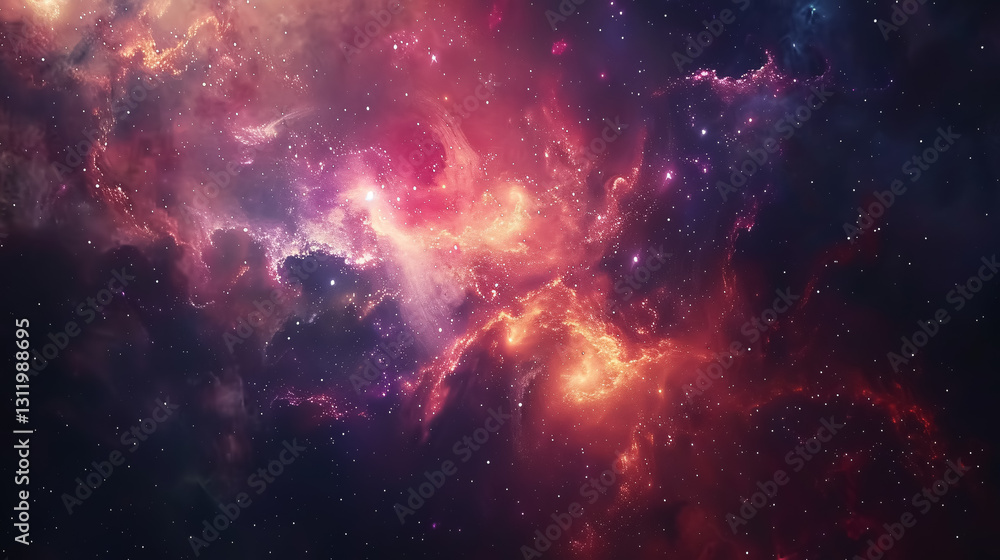 Wall mural embark on a celestial journey through mesmerizing nebulae and galaxies in the infinite cosmos. explo