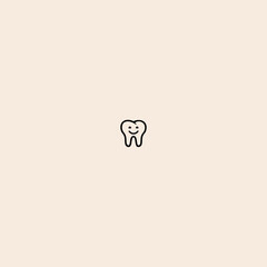 Tooth icon flat vector design. 
