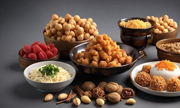 various kinds of food menu