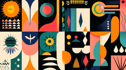 Modern Geometric Abstract Shapes and Symbols Collection