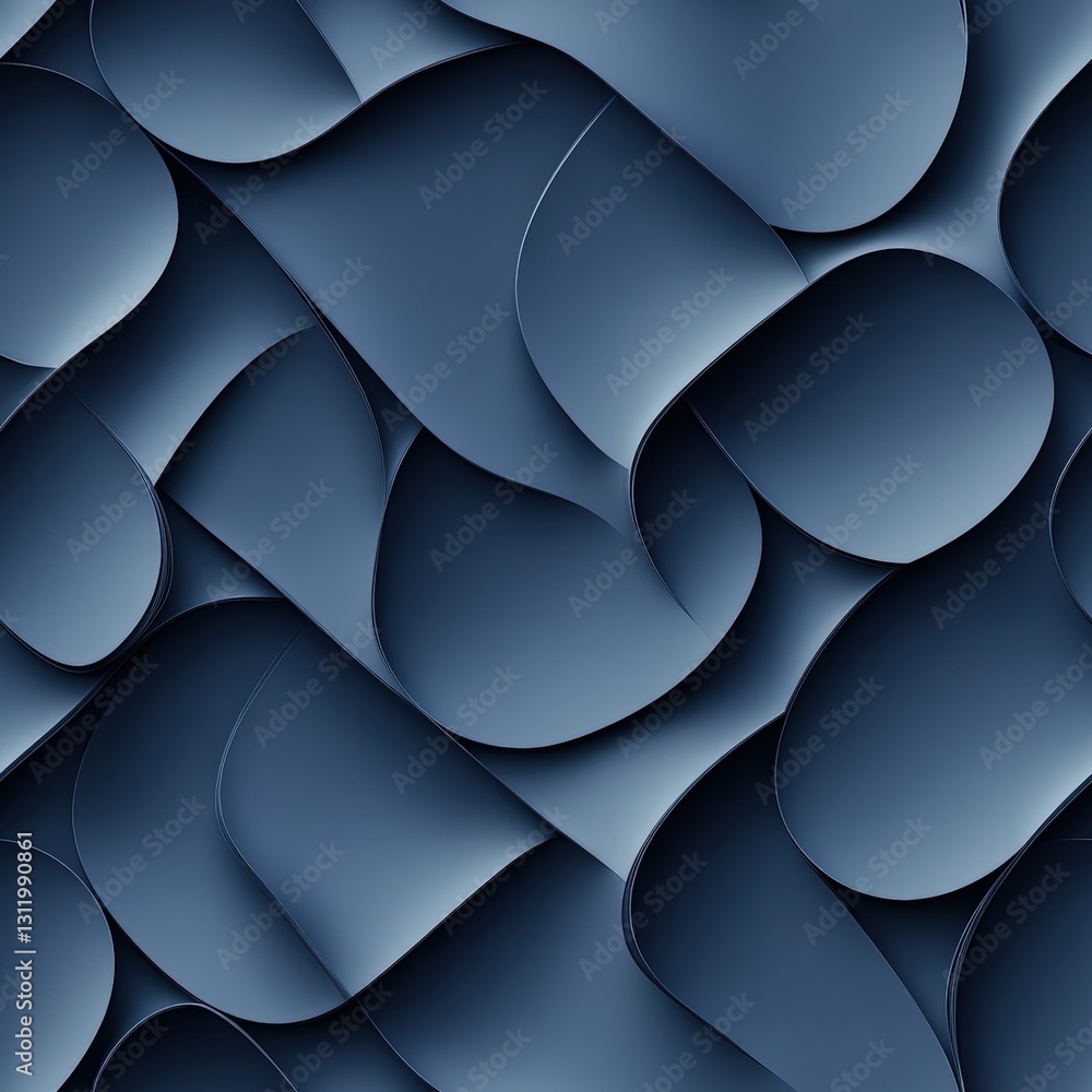 Poster seamless vibrant blue background filled with various geometric shapes creating a dynamic and engagin