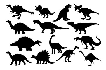 Dinosaur Dino Baby Kids Nursery Animal Collection Silhouette Shape
