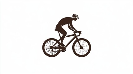 Silhouette of cyclist riding bicycle