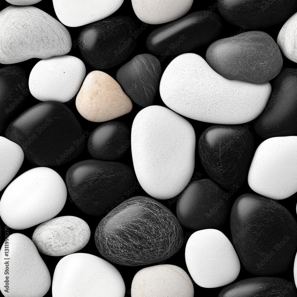 Poster seamless collection of various rocks with different shapes and sizes displayed on a natural surface 