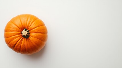 banner material, posters, and materials for making presentations. pumpkin fruit on a white background for text space