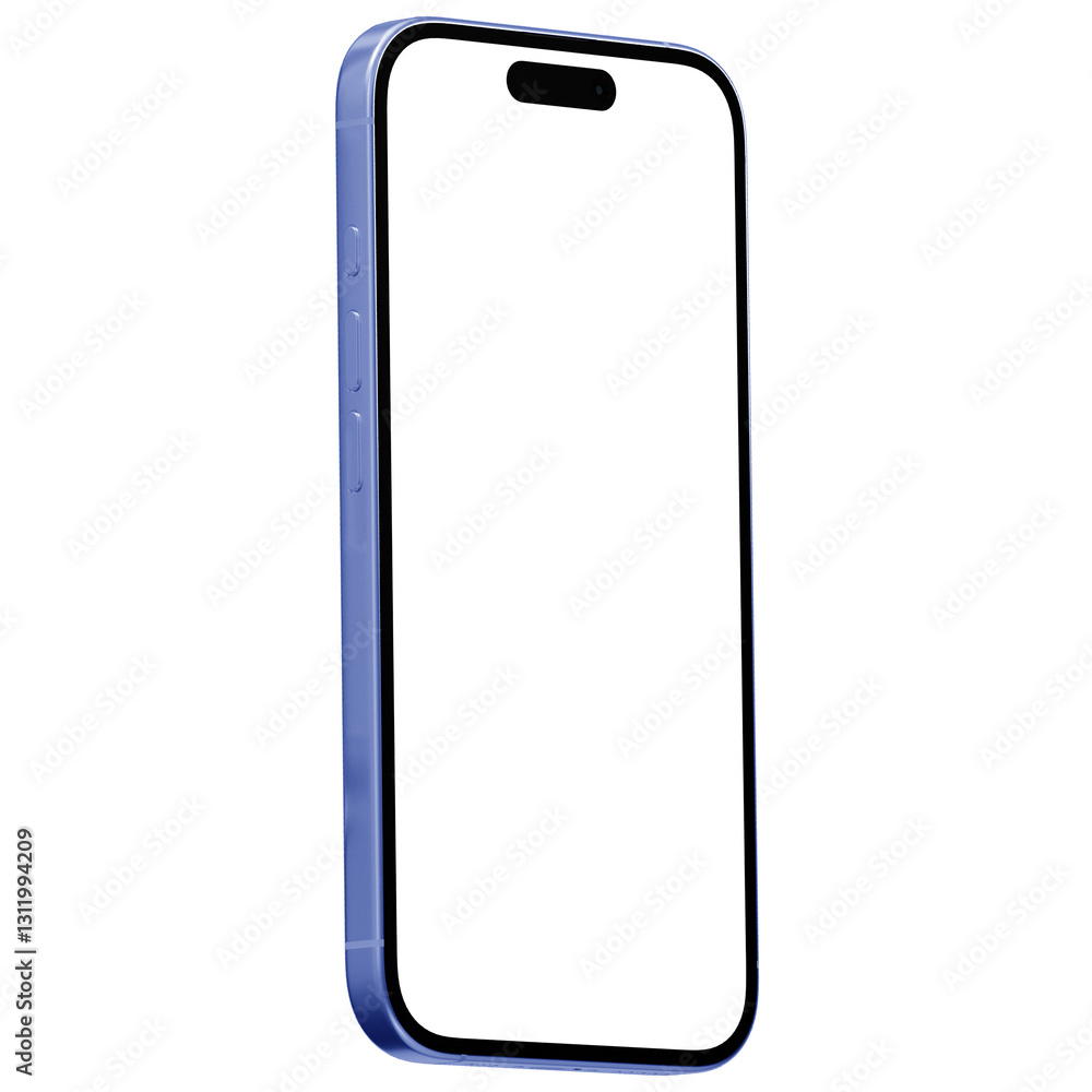 Canvas Prints photo of smartphone device without background and screen. frame only. ultramarine color. template fo